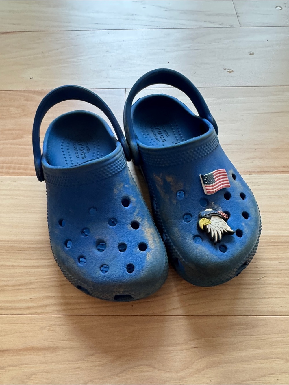 CROCS Kids Blue Slip-On Clogs with Charms